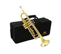 Triumph Standard Trumpet Set, Bb Trumpet Brass Instrument for Students Beginners with Hard Case, Valve Oil, Cleaning Kit, 7C Mouthpiece, White Gloves, B Flat Trumpet Instrument, 6416L(Lacquer Gold)