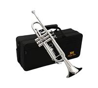 Triumph Standard Trumpet Set, Bb Trumpet Brass Instrument for Students Beginners with Hard Case, Valve Oil, Cleaning Kit, 7C Mouthpiece, White Gloves, B Flat Trumpet Instrument 6416N (Nickel Silver)