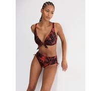 Triumph Summer Palm High Waisted Bikini Bottoms Dark Brown