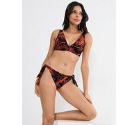 Triumph Summer Palm Tai Side Brief, Black, Size 14, Women Black