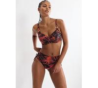 Triumph Summer Palm Wired None Padded Bikini Top, Black, Size 36E, Women Black