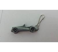 Triumph TR2 Roadster ref268 pewter effect emblem on a zip puller