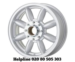 Triumph TR4a / TR5 Knock on alloy wheels 5.5x15 Minilight Design x 4 (NEW)