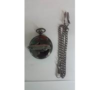 Triumph TR7 Convertible ref273 pewter effect emblem polished black case mens GIFT quartz pocket watch fob made in sheffield