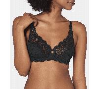 Triumph Womens Amourette 300 High Apex Bra - Black Cotton - Size 34C