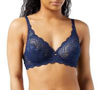 Triumph Womens Amourette 300 High Apex Bra - Blue Cotton - Size 40E