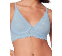 Triumph Womens Amourette Charm Non-Wired Plunge Bra - Blue Polyamide - Size 38C
