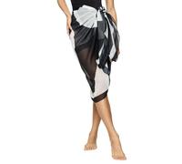 Triumph Women's Beach Mywear Pareo Swimwear Cover Up, White-Dark Combination, One Size