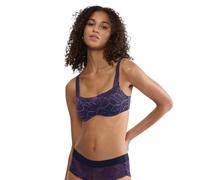 Triumph Women's Body Make-up Illusion Lace Balconette Bra, Prussian Blue, 38C