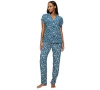 Triumph Women's Boyfriend Fit PW X Pajama Set, Sea Blue Light Combination, 12