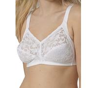 Triumph Full Cup Bra Delicate Doreen, Non-wired Soft Lace, White 40D