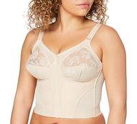 Triumph Womens Doreen L02 X Longline Non Wired Full Cup Bra - Beige Cotton - Size 48DD