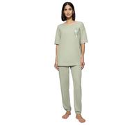 Triumph Womens Endless Comfort Pk Ssl 10 Co/Md Pajama Set, Green - Light Combination, 14 UK