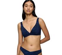 Triumph Women's Flex Smart Summer P Plunge pt Bikini Top, Blue - Dark Combination,