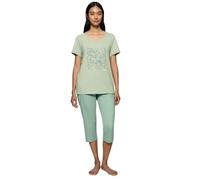 Triumph Women's Sets PK Capri X 02 Pajama, Green-Dark Combination, 16