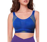 Triumph Womens Triaction Cardio Cloud Minimiser Sports Bra - Blue Polyamide - Size 34D