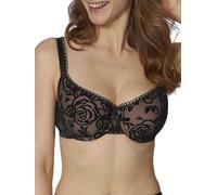 Triumph Womens Velvet Rose Spotlight Half Cup Padded Bra Black Polyamide - Size 30DD