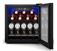 TRIUMPHKEY 4-16°C Compact Mini Fridge Cooler for Drinks Beverages Cans | 48-can Capacity, Digital Temp Display, Adjustable Shelf, Glass Door, for Bedroom Home Bar Office