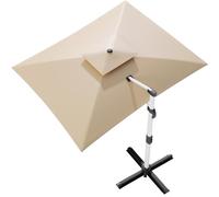TRIUMPHKEY Parasol Balcony Aluminium Cantilever Parasol with Crank Waterproof Garden Umbrella, UV50+ Sun Protection, 360° Rotation