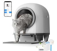 TRIUMPHKEY self-cleaning cat litter box, automatic self-cleaning cat litter tray with multiple safety protection, APP remote monitoring, XXL cat litter box with odour control and easy cleaning