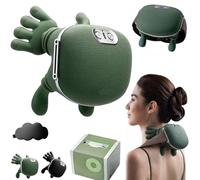 Trivaze The 3-in-1 Neck Massager, 4D Real Hands Massager with Heat for Pain Relief and Muscle Relax, Portable Shiatsu Back Massager for Women Men Calendars, Home, Office and Travel (Green)