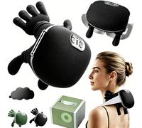Trivaze The 3-in-1 Neck Massager, 4D Real Hands Massager with Heat for Pain Relief and Muscle Relax, Portable Shiatsu Back Massager for Women Men Calendars, Home, Office and Travel (Black)