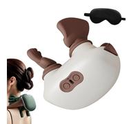 Trivaze The 3-in-1 Neck Massager, Real Touch Heat Massager Advanced Thermal Therapy at Home, 4D Wireless Massager Shiatsu Deep Tissue Relief with Hands and Fingers (White)