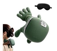 Trivaze The 3-in-1 Neck Massager, Real Touch Heat Massager Advanced Thermal Therapy at Home, 4D Wireless Massager Shiatsu Deep Tissue Relief with Hands and Fingers (Green)