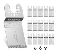 TrivdPro 15pcs Grout Remover Tool Carbide Oscillating Multi Tool Blades Diamond Grout Removal Blade Tools for Tile, Concrete, Masonry, Cleaning Mortar