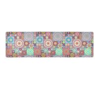 Trivet Kitchen Anti Slip Table Runners, Moroccan Bohemian Mandala Indian Colorful Pink Tribal Extra Large Plates Mat for Hot Dishes and Pots, 40" X 12" Farm Decor DIY