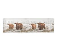 Trivet Kitchen Anti Slip Table Runners, Scottish Highland Cow Extra Large Plates Mat for Hot Dishes and Pots, 40" X 12" Farm Decor DIY
