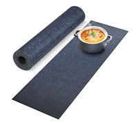 Trivet Table Runner Hot Plates Mat 12 X 40 Inch Heat Resistant Table Protector Waterproof Decorative Farmhouse Kitchen Trivets Counter Heat Proof Placemats for Hot Dishes (Black Line)