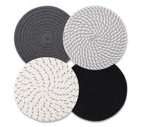 Trivets for Hot Dishes, Hot Pads for Kitchen, 7'' Trivets for Hot Pots and Pans, Pot Holders for Kitchen, Pot Holders Heat Resistant 4-Pcs, Trivets for Table, Kitchen Essentials for New Home