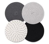 Trivets for Hot Dishes, Hot Pads for Kitchen, 7'' Trivets for Hot Pots and Pans, Pot Holders for Kitchen, Pot Holders Heat Resistant 4-Pcs, Kitchen Essentials for New Home