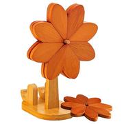 Trivets for Hot Dishes | Non-Slip Heat Resistant with Phone Holder,Windmill Trivet Set Wooden Pot Holder,for Pot Pan Bowl Kitchen Living Room Home Decor Farmhouse Office Birthday Christmas