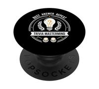 Trivia Mastermind Buzz Answer Repeat Quiz Night Design PopSockets Adhesive PopGrip