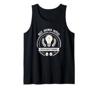 Trivia Mastermind Buzz Answer Repeat Quiz Night Design Tank Top