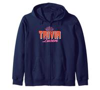 Trivia Queen Crown Smart Sassy Game Night Champion Zip Hoodie