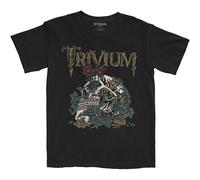 Trivium Men's Skelly Flower Cotton T-Shirt in Black | Size: 2XL Trivium Black 2XL