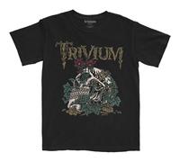 Trivium Men's Skelly Flower Cotton T-Shirt in Black | Size: Medium Trivium Black M