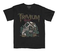 Rock Off Trade T-Shirt Trivium Skelly Flower Band Logo Official Men's Black M