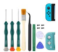 Triwing Screwdriver for Nintendo Switch, Professional Repair Tool Kit for Joy-con Joystick Replacement with Tweezers, Opening Pry Bar & Suction Cup