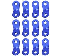 TRIWONDER 12 Pcs Guy Rope Tensioners Guy Lines Tent Cord Adjuster Paracord Rope Buckle for Camping Hiking Backpacking, Outdoor Tent Accessory, 2 Holes, Blue