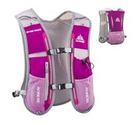 TRIWONDER 5L Running Vest Hydration Backpack Pack Running Hydration Vest Marathon Race Water Backpack Cycling Hiking for Men Women (Rose Red - Only Vest)