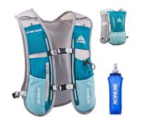 TRIWONDER 5L Running Vest Hydration Backpack Pack Running Hydration Vest Marathon Race Water Backpack Cycling Hiking for Men Women (Light Blue - with 500ml Water Bottle)