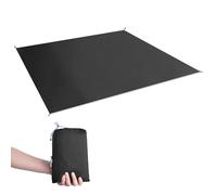 TRIWONDER Camping Tarp Ultralight Ground Mat for Camping Hiking Picnic Beach Travel (Black, M - 180 x 220cm)