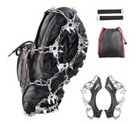 TRIWONDER Crampons 24 Stainless Steel Spikes Ice Grips Traction Cleats Anti Slip Snow Grips for Shoes and Boots Snow Shoes Ice Grippers (M)