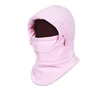 TRIWONDER Kids Balaclava Hat Winter Neck Warmer Hood Ski Fleece Hat Children Warm Ski Cap for Snowboarding Hiking Cycling (Pink)