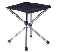 TRIWONDER Portable Camping Seat Folding Stool Telescopic Mini Chair Folding Tripod for Travel Fishing Hiking BBQ Beach (Black - S)
