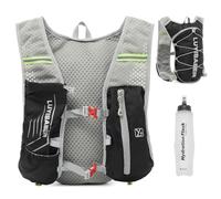 TRIWONDER Running Hydration Vest Backpack, 5L Lightweight Water Pack Men Women Hydration Backpack Ideal for Marathon Trail Hiking Cycling (04 Black 5L - with a 500ml Soft Flask)